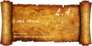 Lami Anna névjegykártya