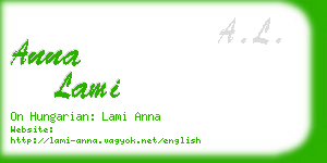 anna lami business card